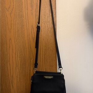 Steve Madden Black Crossbody with Gold Accent